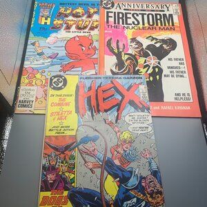 3CT Vintage Harvey & DC Comics Hot Stuff , Firestorm & Hex Comic Books